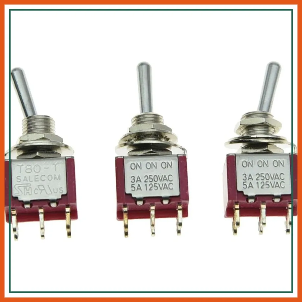 

3pcs DPDT 6 Pin 3 Way ON/ON/ON Mini Toggle Switch for Guitar/AMP/Car/Boat