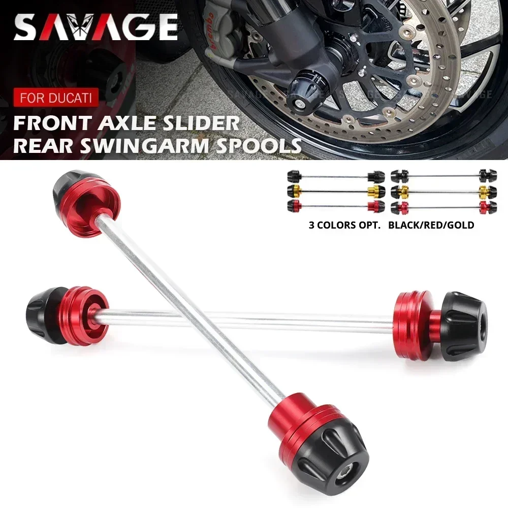 Achse Gabel Crash Slider Schwinge Spulen Stehen Für DUCATI 1199 1299 Panigale V4 V2 Multistrada 1200 Monster Diavel 1260 1098 1198