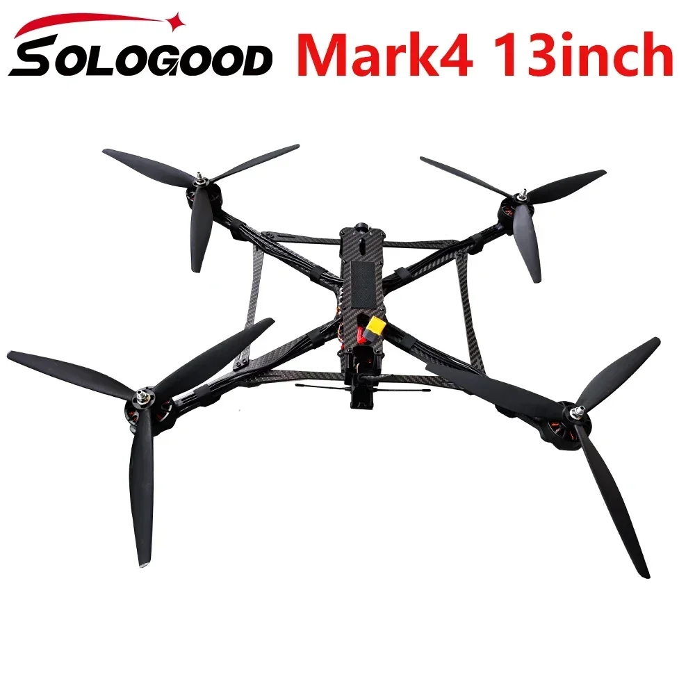 SoloGood MARK4 V3 Pro 13inch 570mm Frame F722 80A 8S Stack 4312 508KV Brushless Motor RunCam Phoenix2 SPV3 Gemfan 1308 Propeller