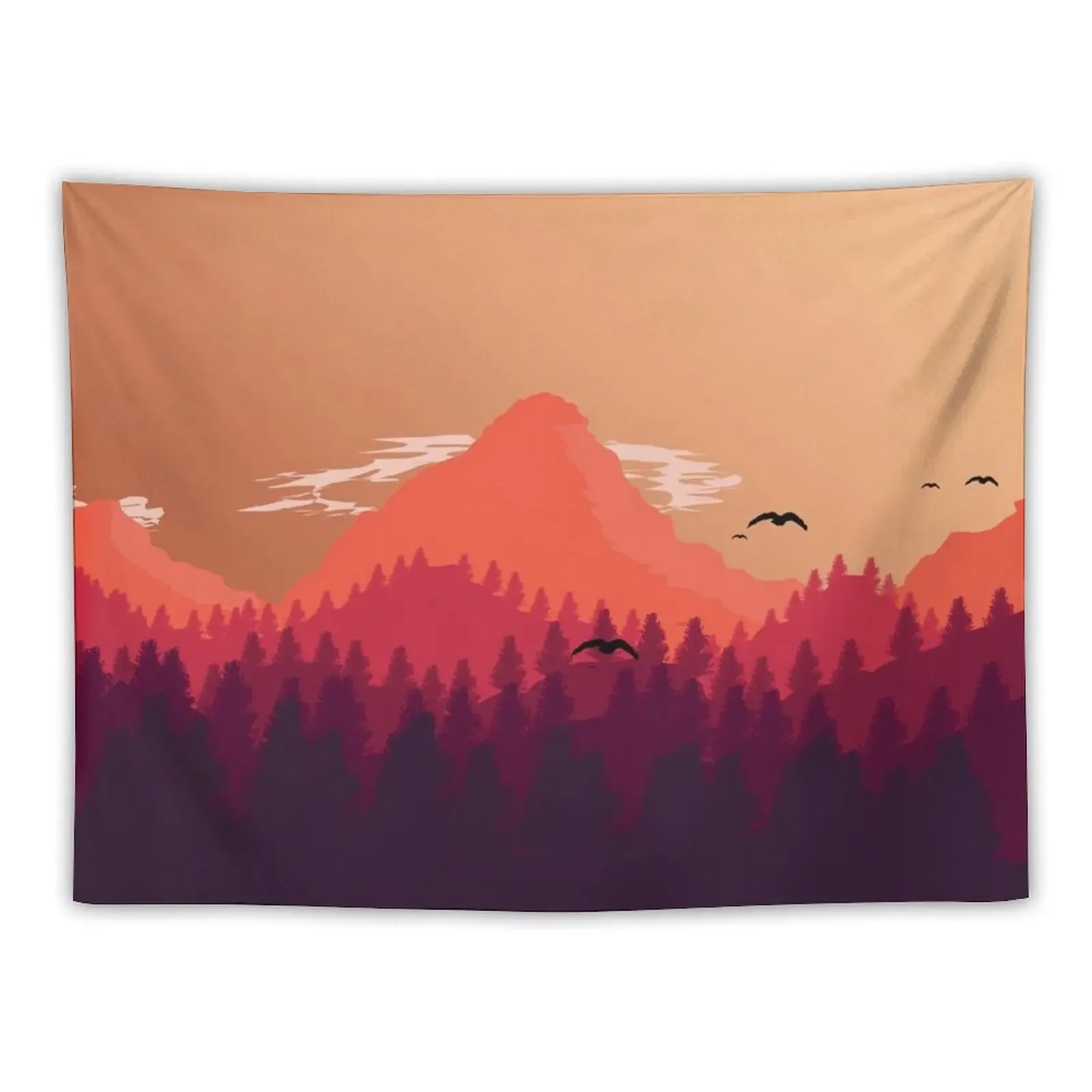 Atmospheric Mountains: Highest Quality Vector! Tapestry House Decor Decor For Bedroom Tapestry