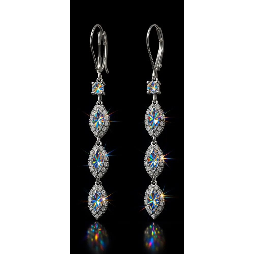 

Длинные серьги-подвески из стерлингового серебра 925 пробы с позолотой 14K, легкие, гипоаллергенные, с кубическим цирконием, для свадеб и невест