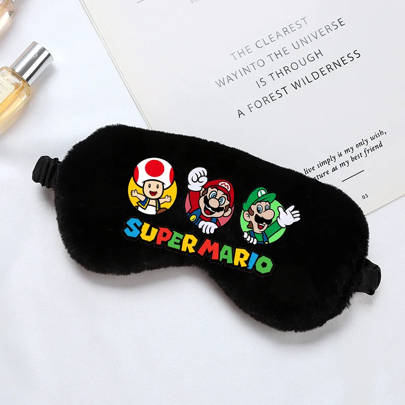 Super Marios Bros venda para los ojos Anime máscara de ojos suave sombreado para dormir ojos opacos que cubren fresco viaje siesta ojos banda parche Decoración