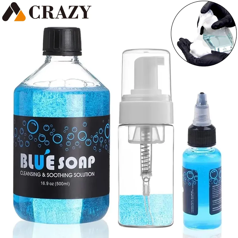 

Набор синего мыла для татуировки, успокаивающий раствор, зеленое мыло с дозатором для татуировки, пенящаяся бутылка для татуировщиков, аксессуары