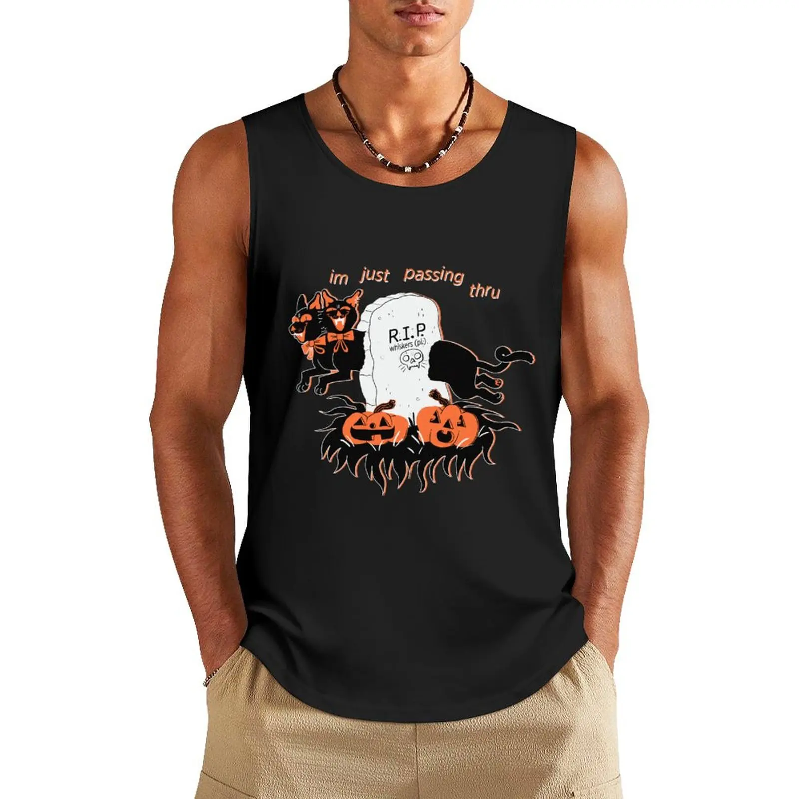 Halloween Phase Tank Top Fitness men clothing gym top