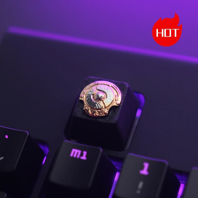 

KeyStone Keycap 1 pcs DOTA2 theme aluminum alloy metal mechanical keyboards keycaps R4 height for Cherry MX axis