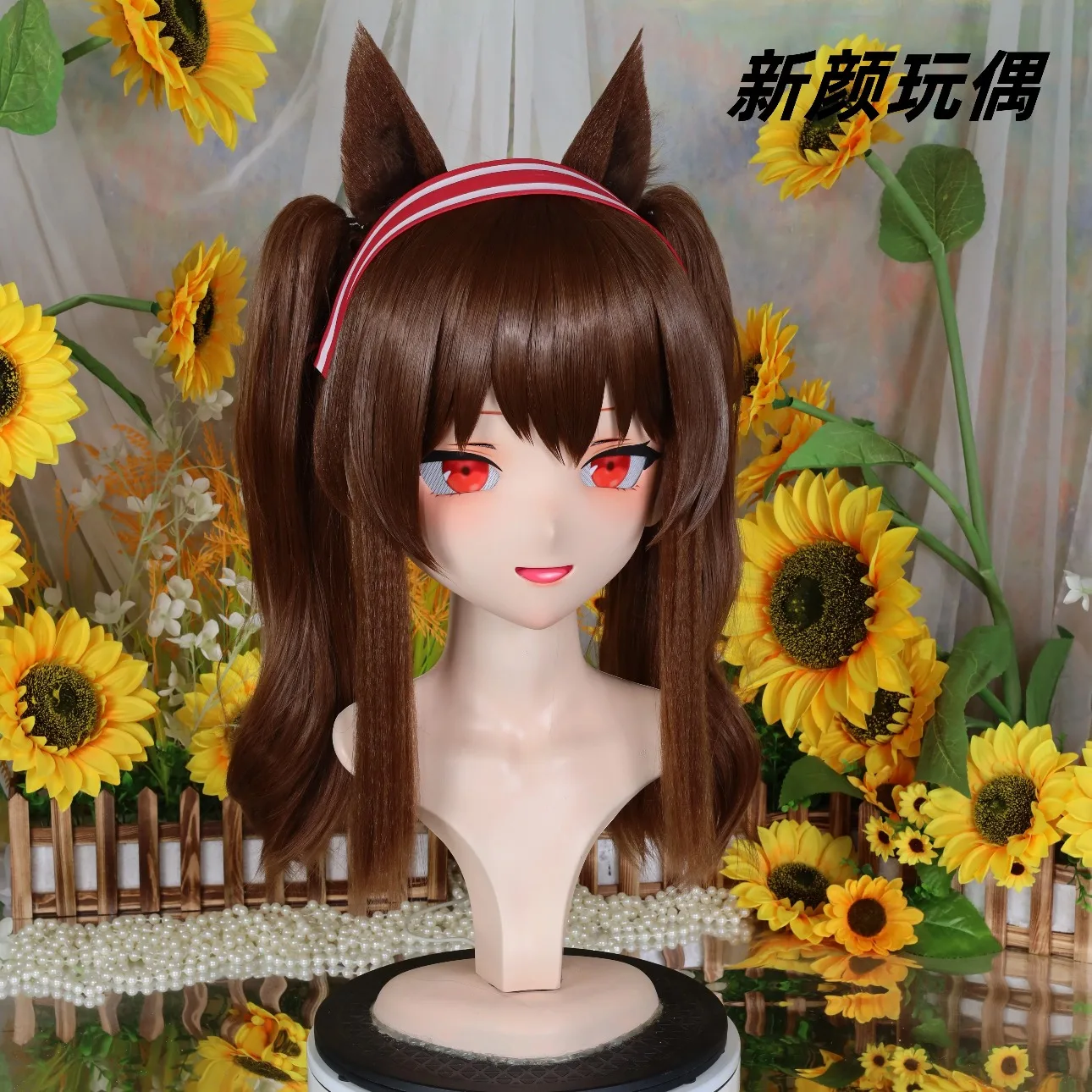 Kigurumi Angelina NFD Full Headband Lock Cosplay Headshell Props Costume Anime Game