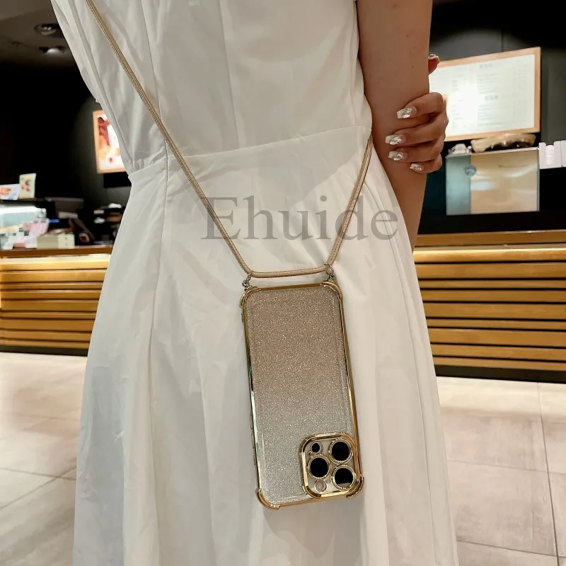 Glitzernde, stoßfeste, transparente Crossbody-Hülle mit Trageschlaufe für Samsung Galaxy A55 A35 A36 A15 A54 A57 A37 A17 A56 A16 – Detail 9