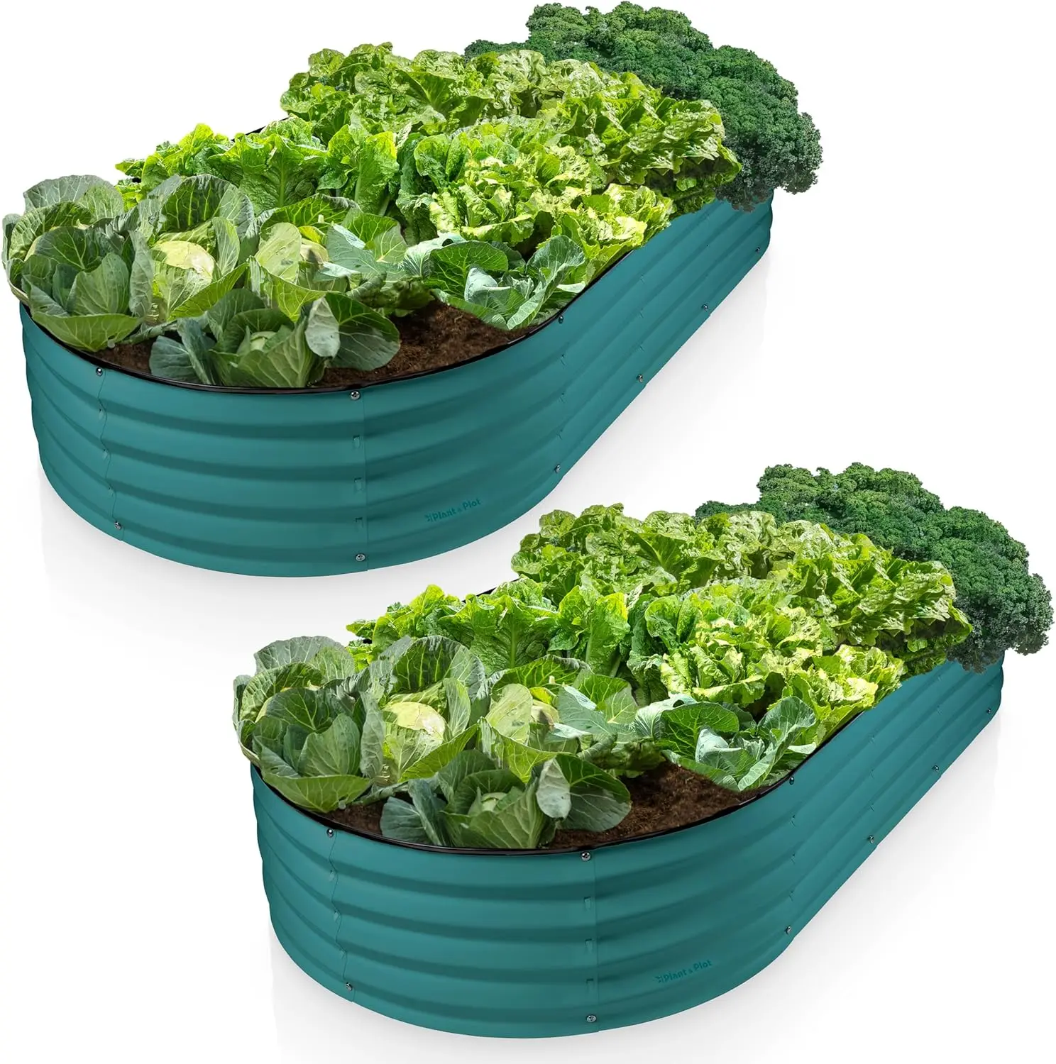 

Galvanized Raised Garden Beds Outdoor // 6×3×1 ft (2-Pack) Planter Raised Beds for Gardening, Vegetables, Flowers // Large Metal