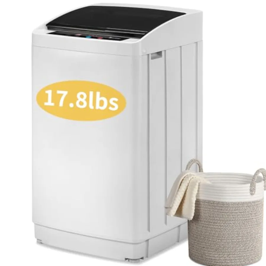 

Полностью автоматическая стиральная машина объемом 1,5 куб. футов, компактная портативная стиральная машина на 17,8 фунтов с барабаном из нержавеющей стали, 8 программ, 5 уровней подачи воды, класс C