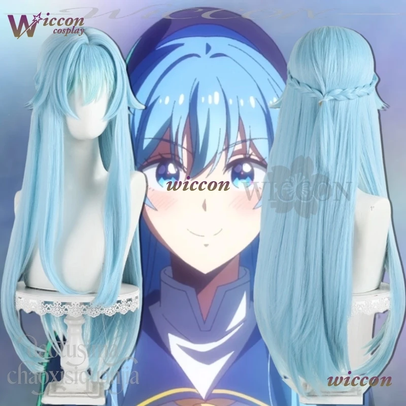 COSC ¡Nuevo anime Aspecto salvaje del último jefe! Cosplay Dina Pelucas largas de dibujos animados azules Tocados Pelo sintético Fiesta de Navidad de Halloween