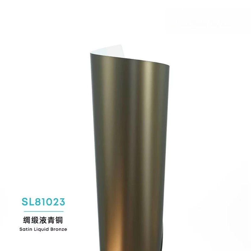 SolarDe Satin Liquid Bronze TPU Self-Healing Color-Changing Car Wrap Film in Orange Peel Texture