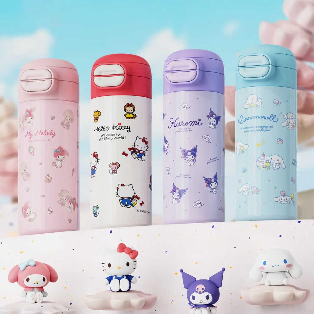 

Подлинная изолированная чашка Sanrio Hello Kitty 316, кавайный мультфильм Cinnamoroll Kuromi, 530 мл, портативный походный термос, кружка