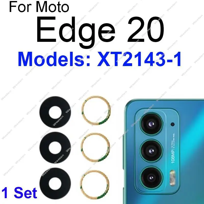 Rear Camera Lens Glass For Motorola MOTO Edge 20 Pro S Pro 20 Lite Edge 30 Fusion 30 Neo S30 Back Camera Lens Adhesive Sticker