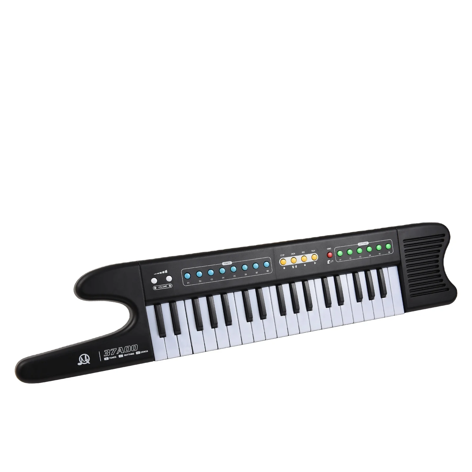 

37-Key Electronic Keyboard Piano Portable Mini Electronic Organ Musical Instrument 8 Tones 6 Rhythms 10 Demo with Microphone Str