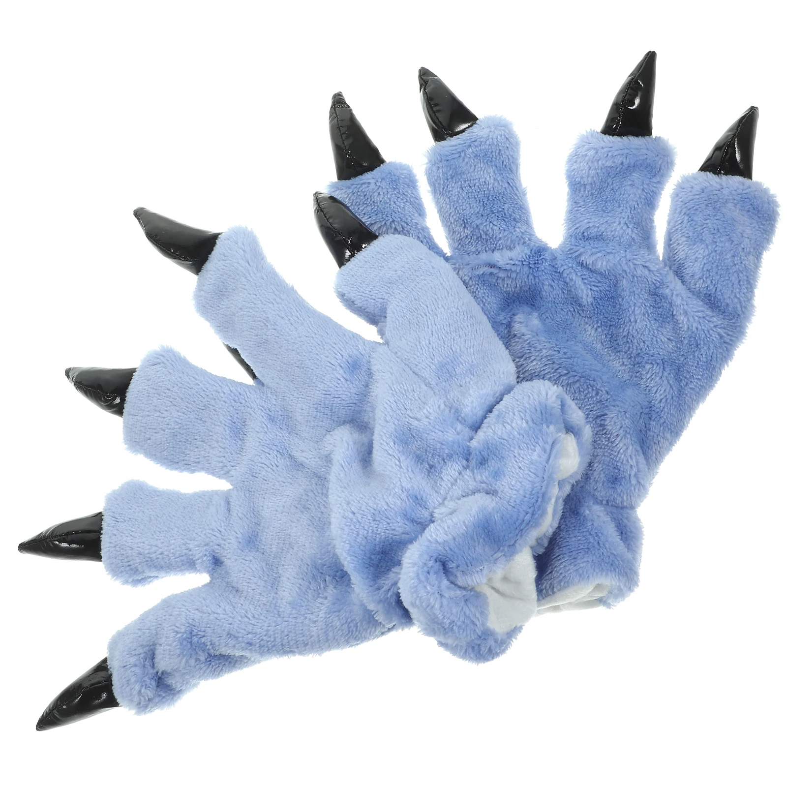 

Pair of Gloves Cartoon Blue Animal Paw Warm Winter Paws Fashionable Personalized