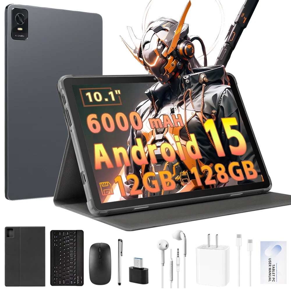 10.1 Inch Ultra HD Incell Display Tablet PC Helio G80 12GB+128GB 6000mAh Battery WiFi 6 Bluetooth 5.0 5+13MP Camera Kids Tablet
