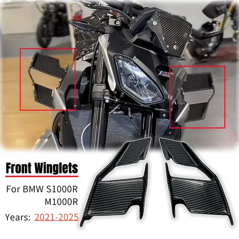 BMW S1000R M1000R 2021 2022 2023 2024 2025 용 오토바이 프론트 윙 페어링 스포일러 공기 역학 윈드 디플렉터 바디 키트 New