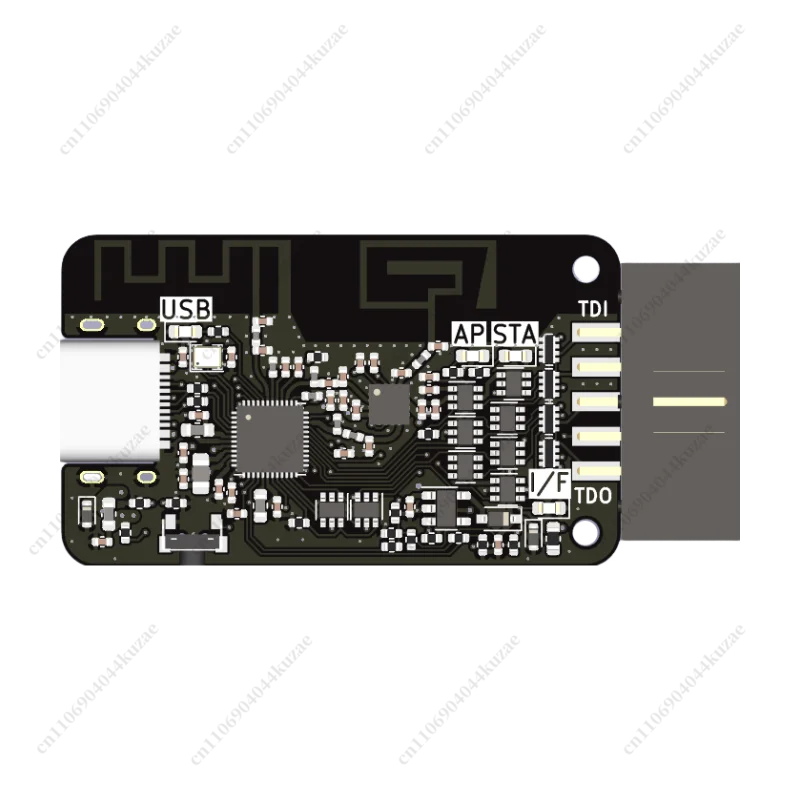 High Speed Wireless Debugger Emulator, 2nd Generation CMSIS-DAP Serial Module WiFi6 5GHz Anti-interference Design