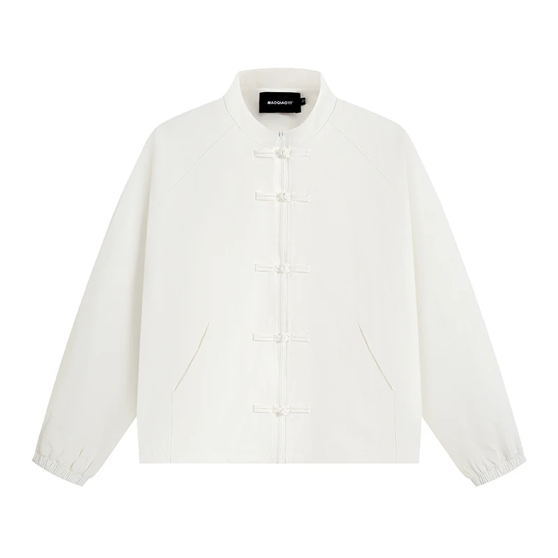 

Men's Long Sleeve Stand Collar Jacket with Button Loose Fit UV Protection Chinese Style Summer Sunscreen Clothing Simple New ...