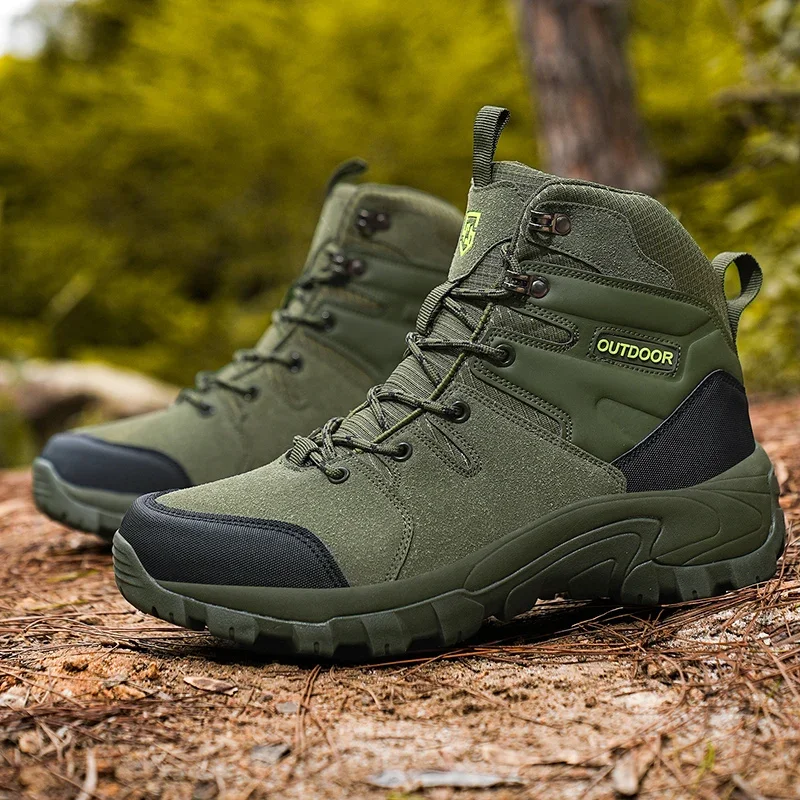 

Men's Desert Combat Boots Outdoor Non-slip Tactical Boots Hiking Desert Ankle Hunting Shoes Work Safty Men Boots Botines Zapatos