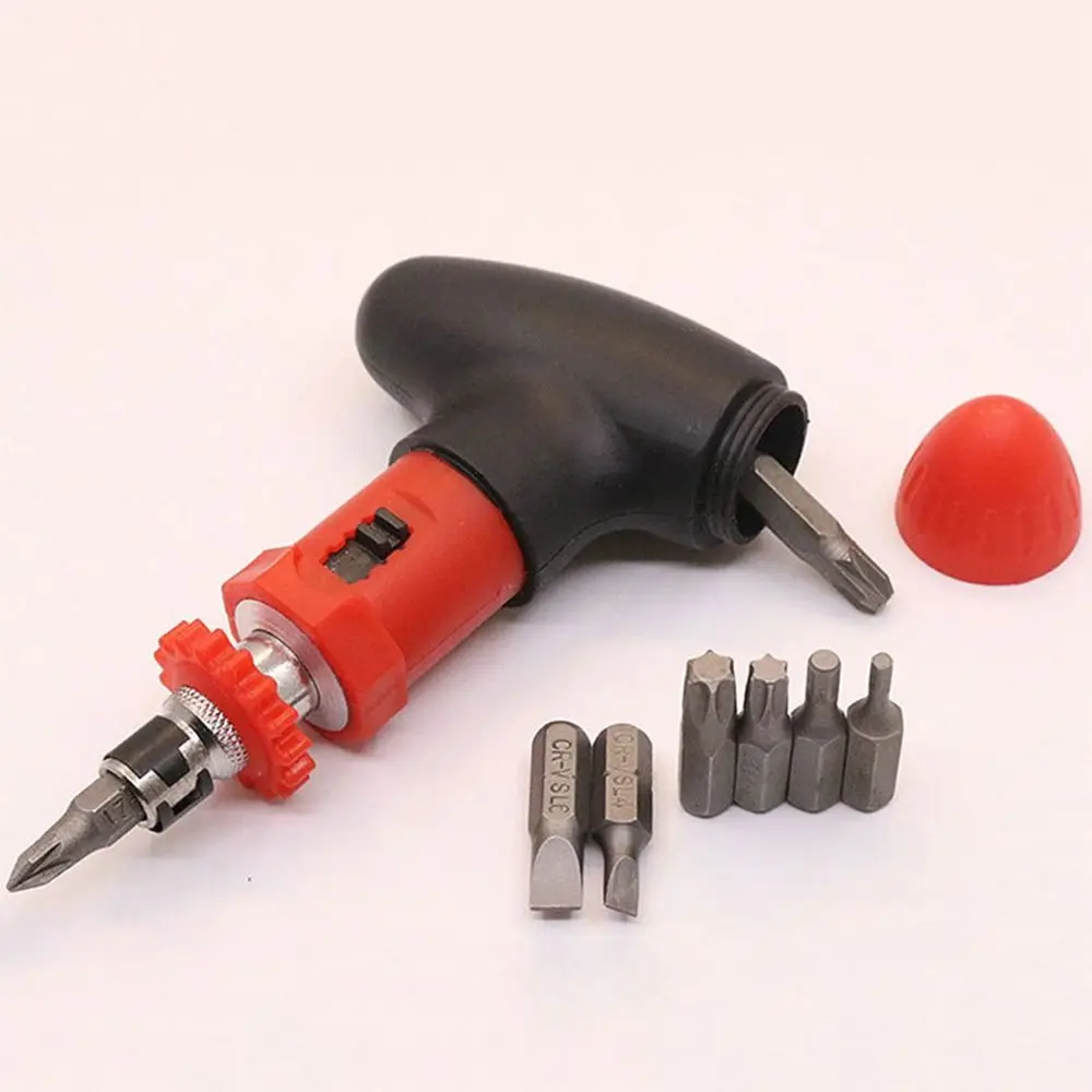 

Manual Ratchet Screwdriver T Type Adjustable Ratchet Bit Anti Slip Rotate Forward Reverse Fast Screw Driver Bit Maintenance Tool