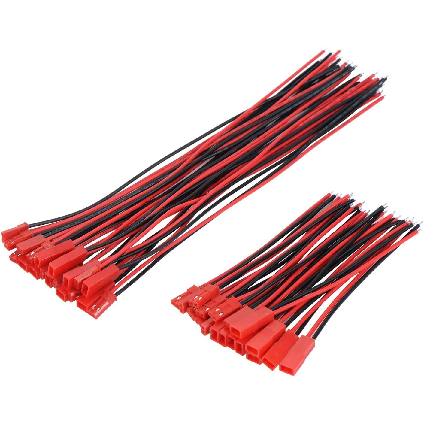 20 par 22 AWG JST Wtyczka Złącze 2-pinowe męskie żeńskie Złącze kablowe do lampy LED Taśma RC Zabawki Bateria 10/20 cm