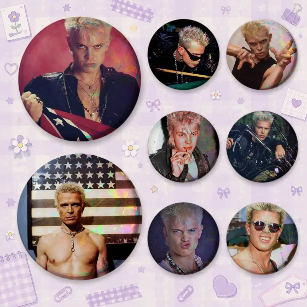 Singer B-Billy Idol Brooches Cartoon Badge Pins Backpack Hat Accessories Friend Gift