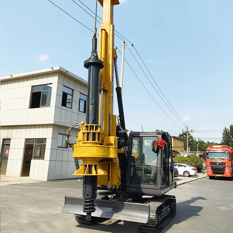  High Quality Rotary Drilling Rig Machine Hydraulic Pneumatic Crawler Mining Deep Rotary Drilling Rig for Mexico Construction