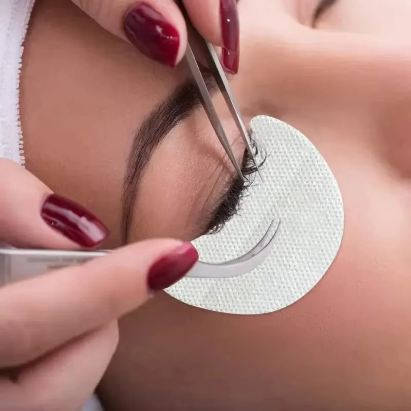 40/50 pz Usa E Getta Cotone Ciglia Patch Adesivo Per La Rimozione False Lash Eye Pad Patch Estensione Delle Ciglia Donne Strumenti di Trucco