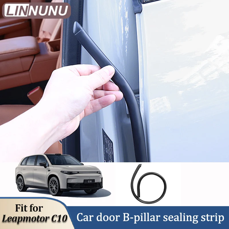 LINNUNU 2PCS Car Door Rubber Seal Strip Filler Car Door Weatherstrip B pillar Protection Sealant Strip Sealant For Leapmotor C10