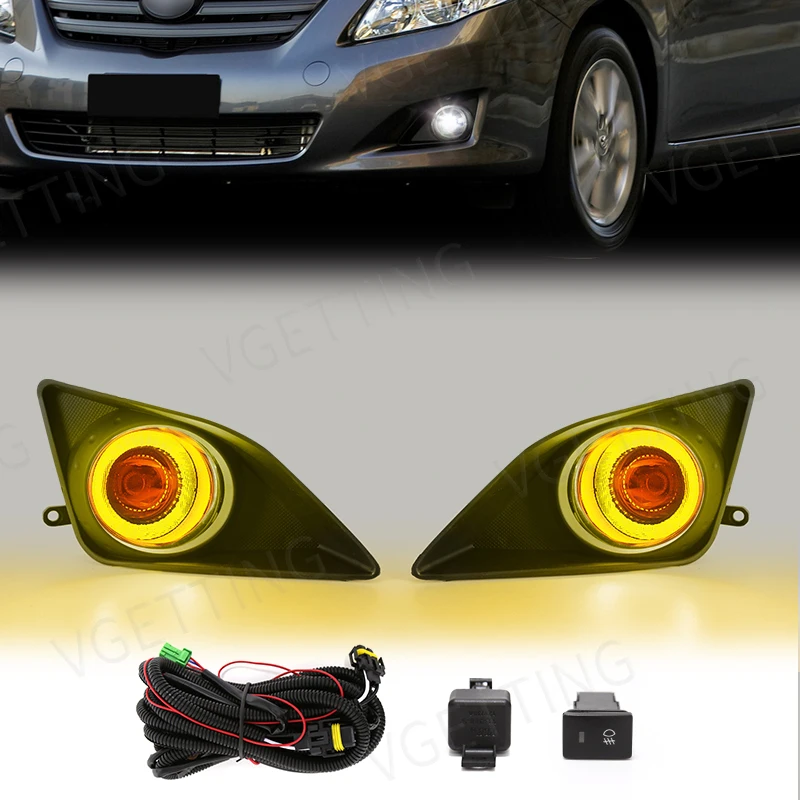 GEFENSI النهار تشغيل ضوء DRL عيون الملاك الضباب مصباح Led لتويوتا كورولا Altis 2008 2009 2010 القيادة ضوء السيارات الهالوجين يوم