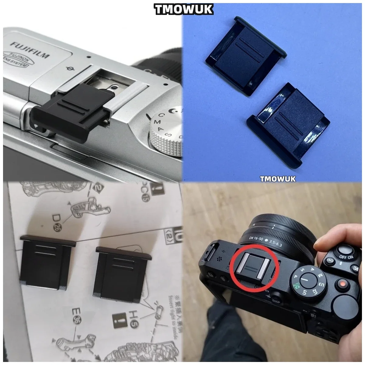 For NIKON D3100 D70 D850 D5300 D3500 D90 D6 Z5 D7500 D3000 Hot Shoe Cover Camera Accessories Cap Protector