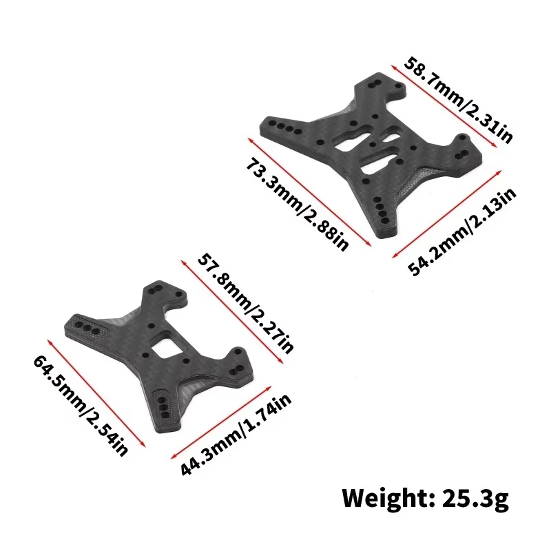 Carbon Fiber Front and Rear Shock Tower Plate for SBK10 RC Car Shock Damper Mount Bracket Upgrade OP Parts Accessories