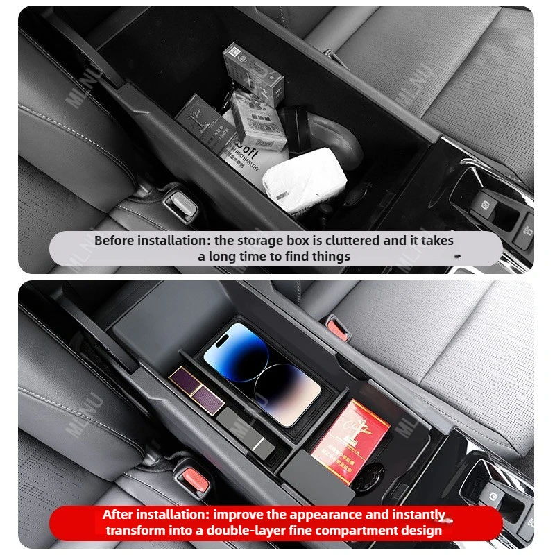 صندوق تخزين وحدة التحكم المركزية لتويوتا كامري XV80 2026/2025 شبكة مقسمة بلاستيكية مقاومة للخدش متينة ممتصة للصدمات 2024 #6