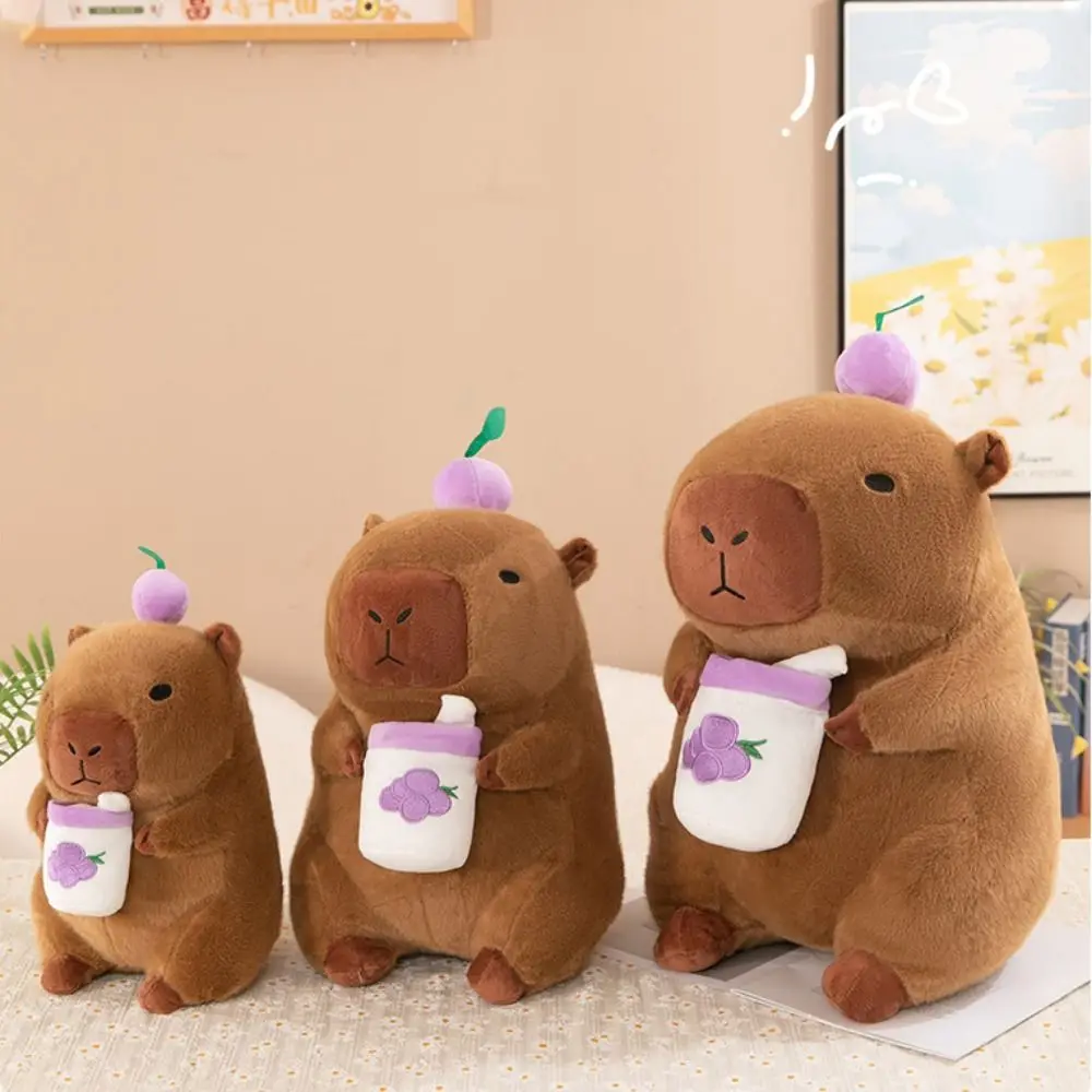 Mainan mewah Capybara Capybara boneka kain boneka lucu Anime Capibara mainan berbulu simulasi lembut boneka Capybara mainan Natal