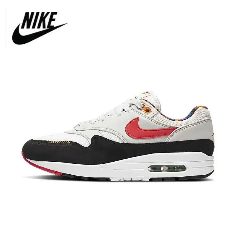 Nike  New Air Max 1 '87 Photon Dust gray  clock-absorbing Low-top men's and women's Air Cushion Running Shoes