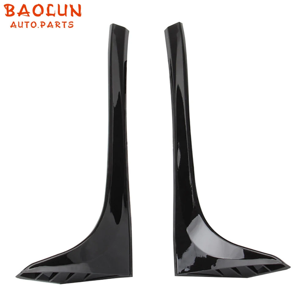 BAOLUN  2PCS For VW Golf 7 MK7 2014-2018 ABS bright black Car Rear Window Spoiler Side Wing