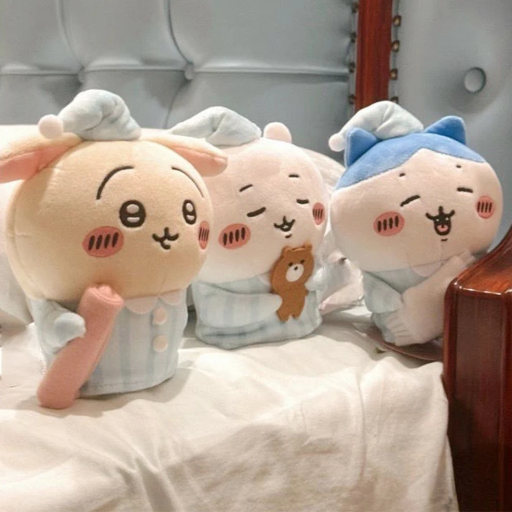 Kawaii Chikawas ชุดนอนตุ๊กตาของเล่น Hachiware Usagi พวงกุญแจอะนิเมะการ์ตูนจี้ตุ๊กตา Plush เครื่องประดับตกแต่งของขวัญหญิง