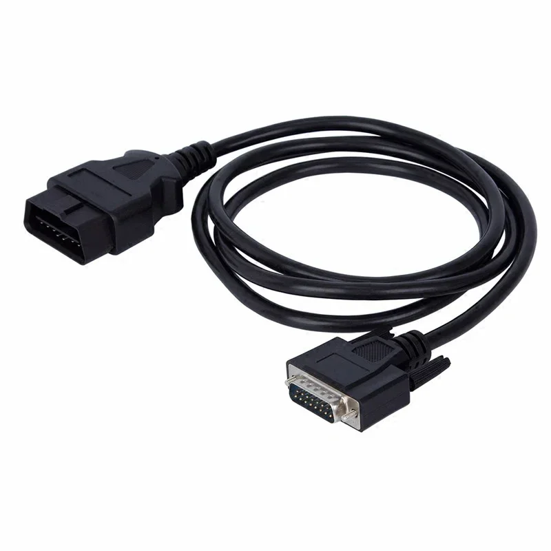 150CM OBD2 16Pin To DB15Pin Adapter Car Extension Cable Male DP 15PIN Cable OBD To DB15 Pin Female Interface 16 Pin Connection