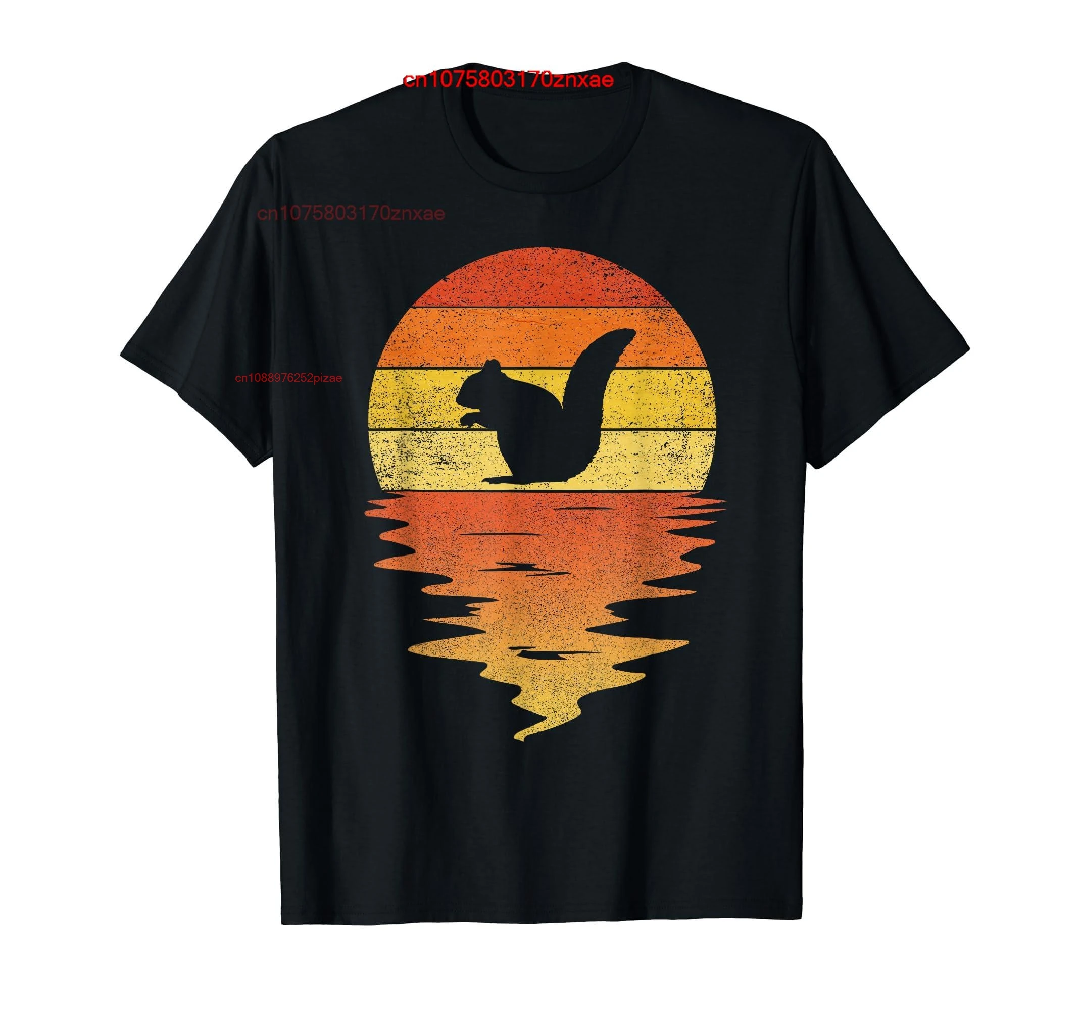 

100% Cotton Squirrel shirt retro sunset 70s vintage Squirrel T-Shirt MEN WOMEN UNISEX T Shirts Size S-6XL