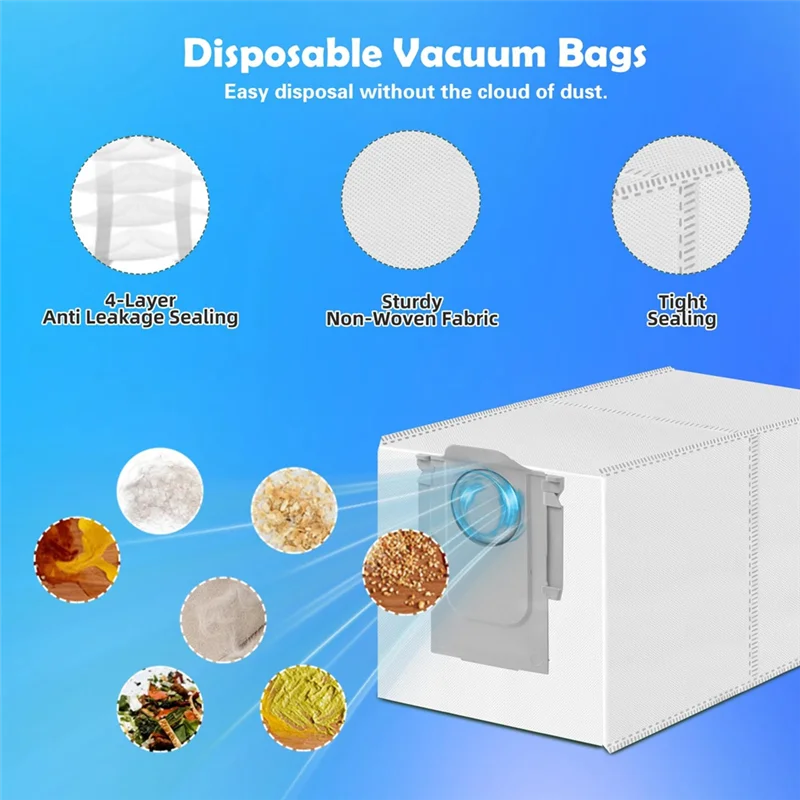 Accessories Part For Roborock Saros 10R Robot Vacuum, Main Brush, HEPA Filters, Side Brushes,Mop Cloth Pads,Dust Bags