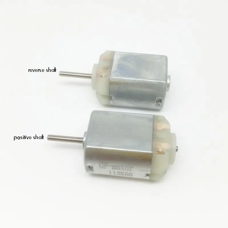 130 Insert Type Carbon Brush Motor DC 12 Volts for Car Rearview Mirror Adjustment, Positive/ Reverse Shaft Micro Motor