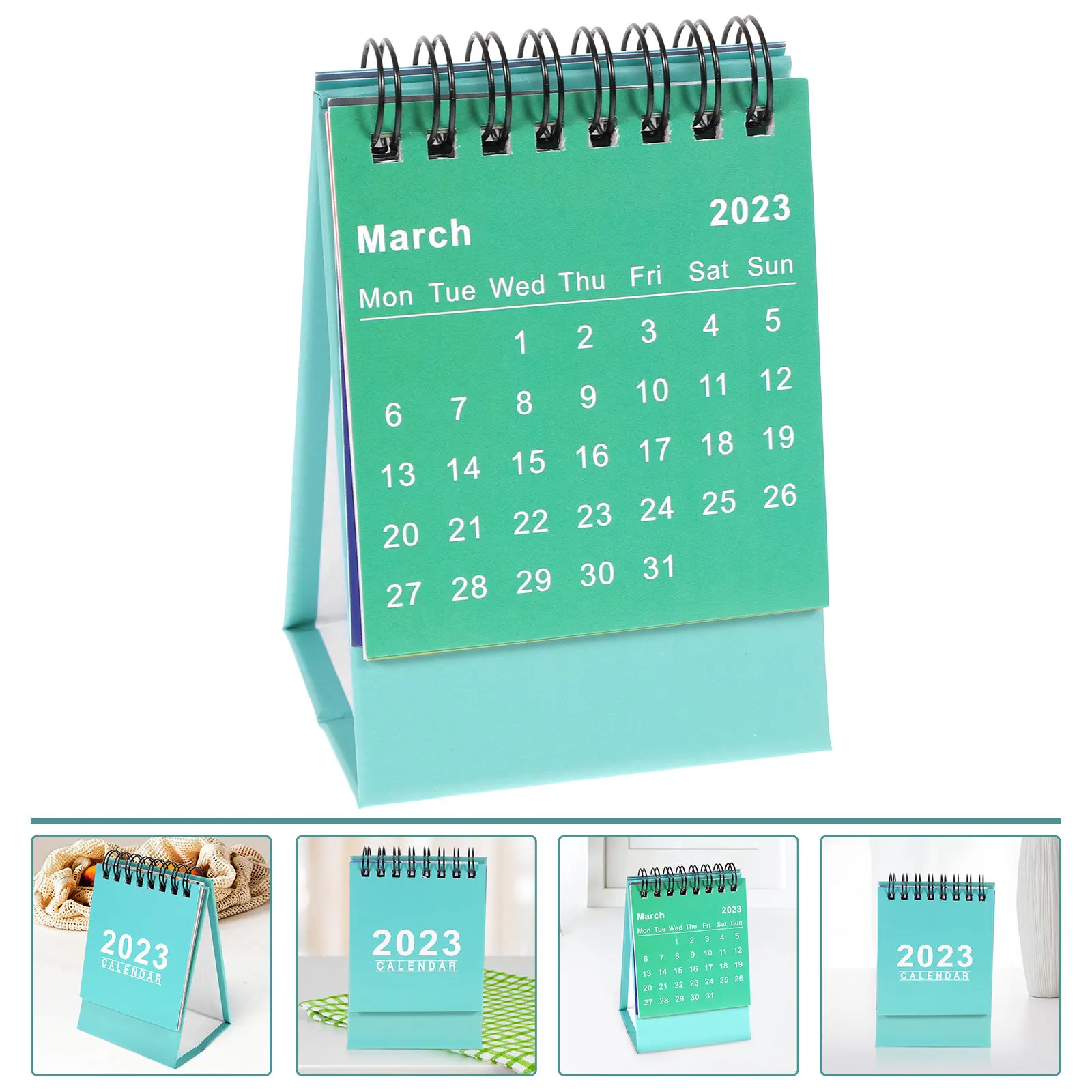 

Small Desk Calendar Thick Paper Compact Standing Monthly Table Calendar Home Office Planner Creative Decorative
