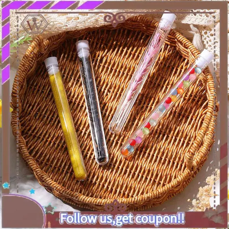 أحدث 200 قطعة أنابيب اختبار واضحة مع أغطية 25 مللي أنبوب بلاستيكي 16X150 مللي قوارير بلاستيكية للتجارب العلمية لوازم الحفلات