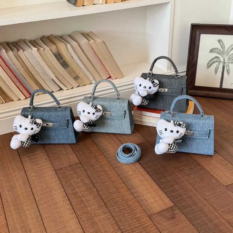 スタイリッシュなデニムクロスボディバッグ-レディース通勤ファッション-シングルショルダーサッチェルバッグ-2026年夏のトレンドバッグ