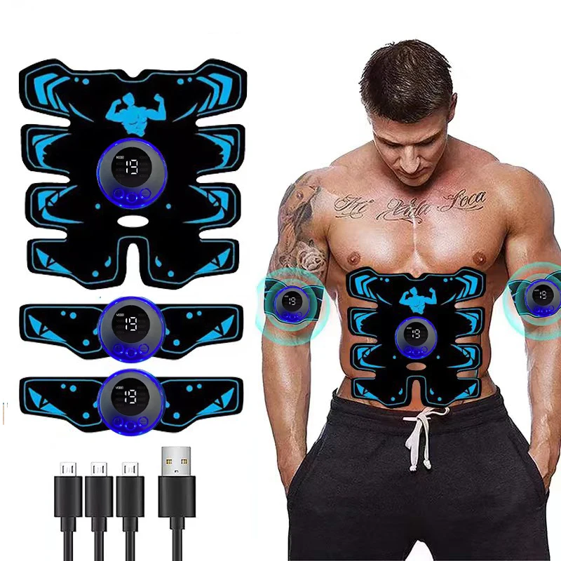 

USB Rechargable Muscle Stimulator ABS Arm 3 IN 1 Trainer Pad Wireless Smart Fitness Abdominal Training Electric Body Slim