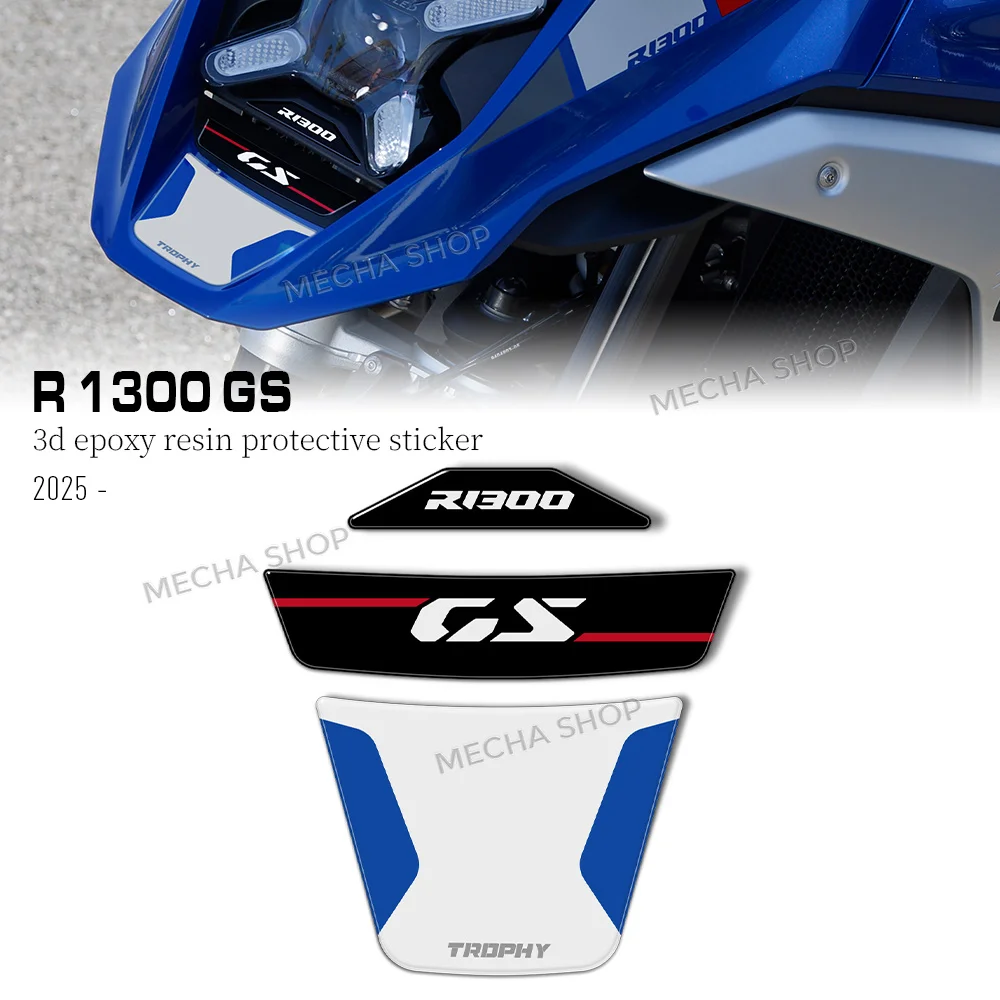 

Наклейка на переднюю часть для мотоцикла R1300GS R 1300 GS 2025 2026, аксессуары для мотоциклов, 3D-стикер из смолы, защитный комплект