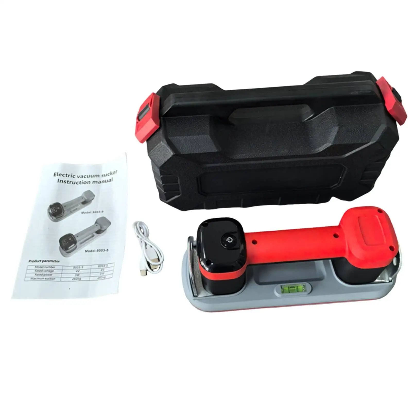 Electric Tile Suction Cup Rechargeable Vacuum Suction Cup with Digital Display Cordless for Tilers, Home Renovators
