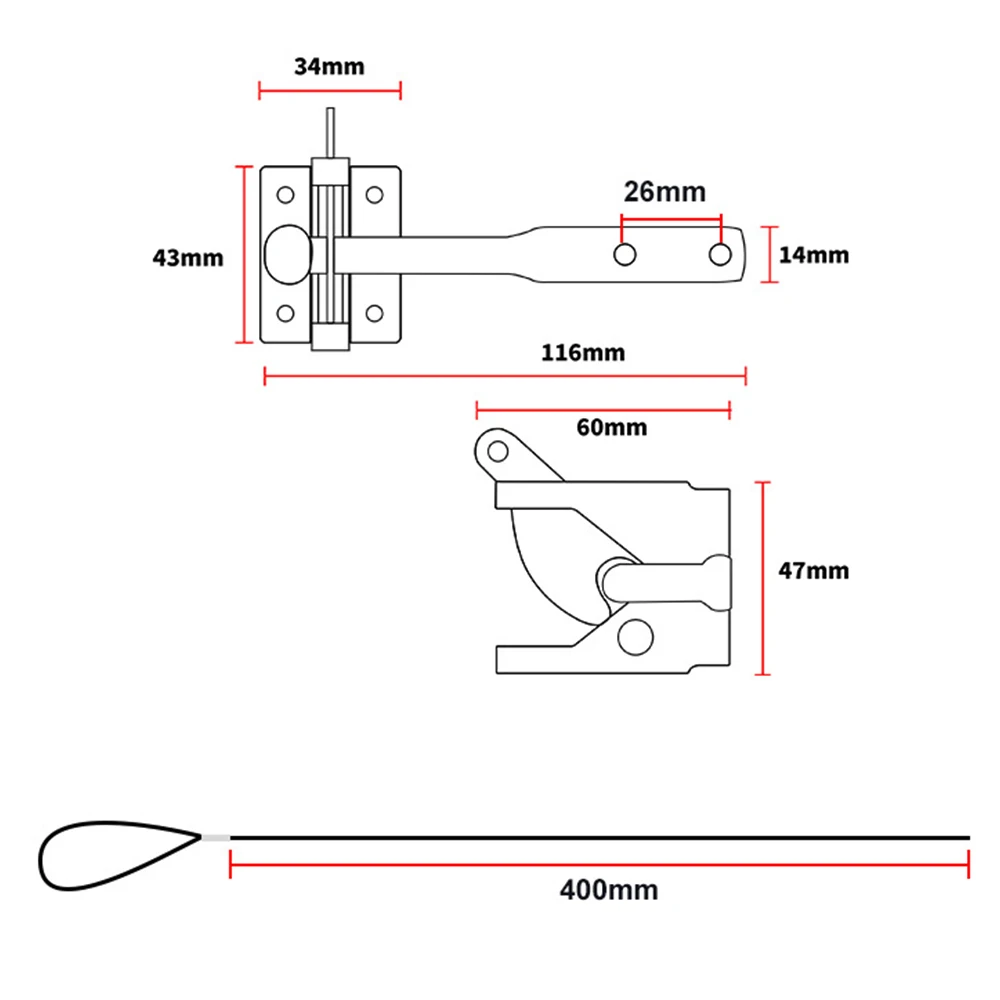 2 или 1 комплект автоматическая защелка для ворот забор дверные защелки пряжки с веревкой самоблокирующиеся ворота пружинная молния автобл...