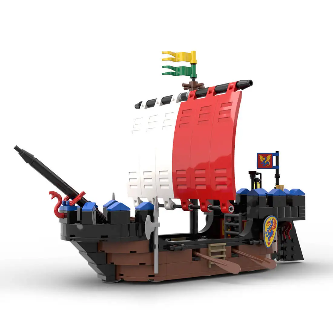 

Custom MOC-119470 Sea Dragon Medieval Battleship 297 Parts Gift for Christmas